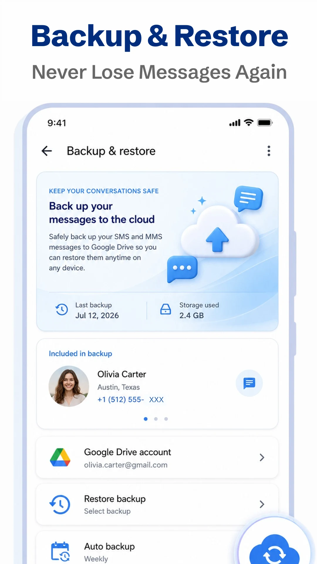 Messages: Text SMS Messenger screenshot
