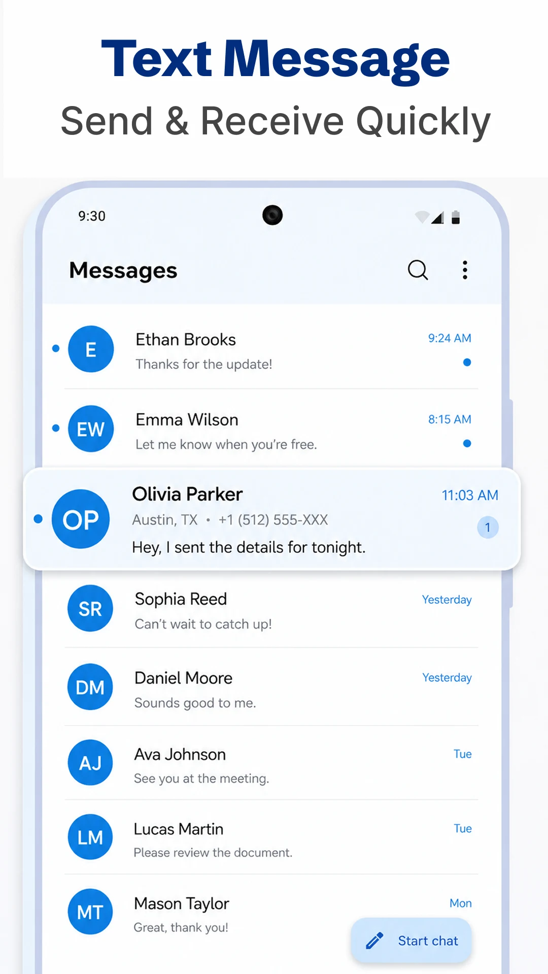 Messages: Text SMS Messenger screenshot